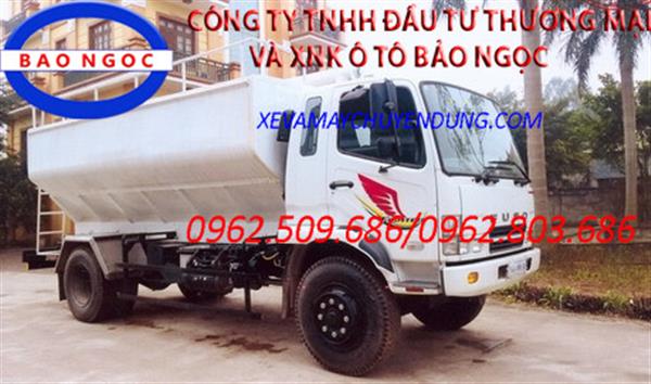 Xe bồn 15 khối fuso chở cám, chở thức ăn chăn nuôi, chở thức ăn gia súc